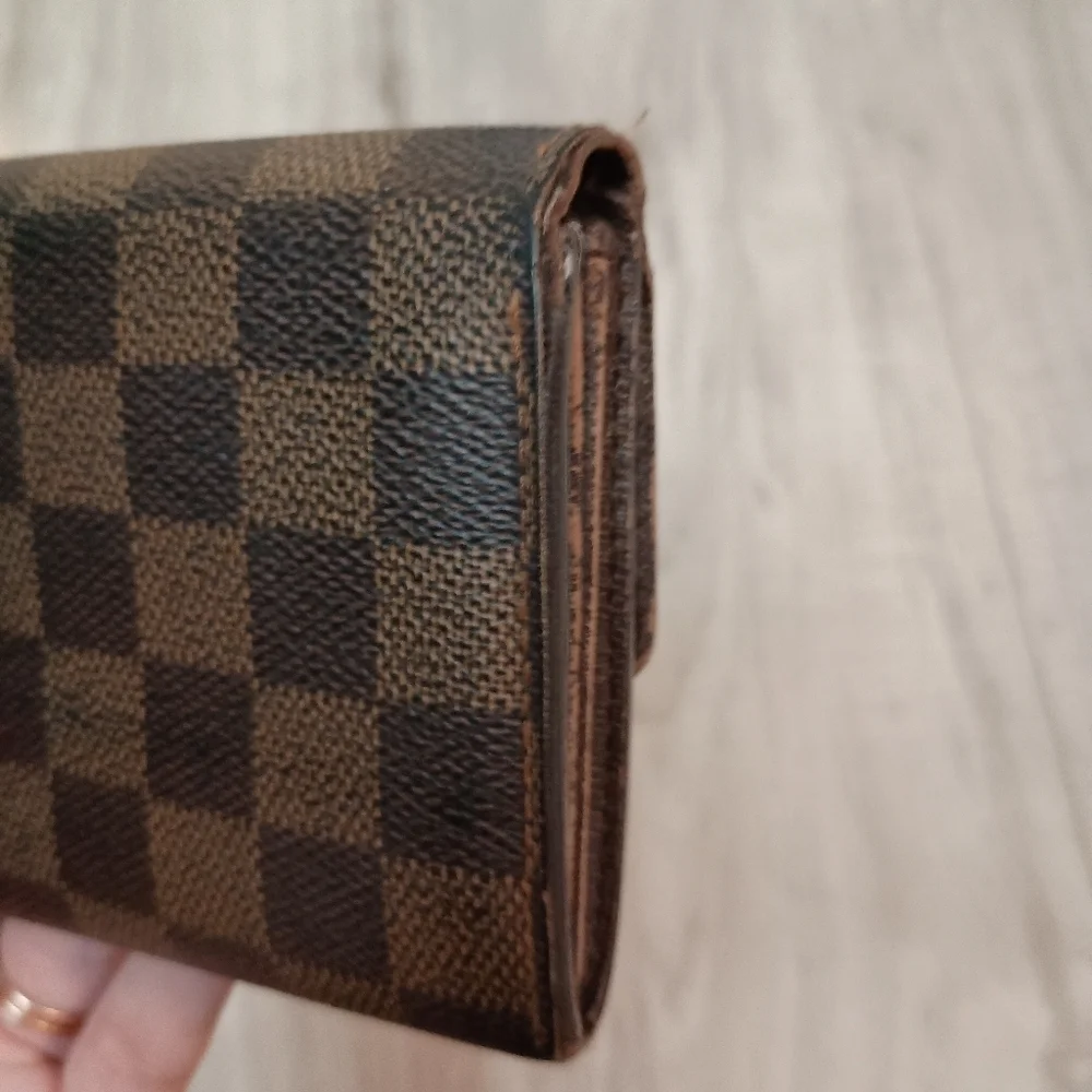 Louis Vuitton Brown Damier Ebene Checkered Wallet
